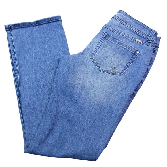 INC Denim Womens Boot Leg Jeans 4 Low Rise Light Wash Stretch - Picture 1 of 8